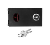 Metal Money Box - 4.33 * 2.28 * 0.63 inches Cash Safe Box | Portable Cash Safe with Key | Creative Key-Equipped Bank Organizer Pocket-Sized Secure Money Boxes for Office Business Trips