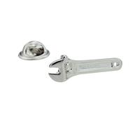 Metal Monkey Wrench, Adjustable Spanner Lapel Pin Badge