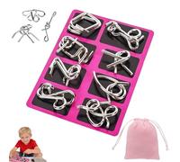 Metal Montessori Puzzle Solving Metal Wire Puzzle, Twisted Wire Challenges, Portable 3D Montessori Metals Puzzles Set, Metals Brain Teaser Puzzles Physics Mind To Improve Focus & Problem Solving (1)