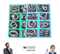 Metal Montessori Puzzle Solving Set, 3D Montessori Metal Puzzle Solving, Reverse Thinking Physics Mind Games, IQ Logic Mind Games for Focus & Patience (B#+D#)