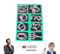 Metal Montessori Puzzle Solving Set, 3D Montessori Metal Puzzle Solving, Reverse Thinking Physics Mind Games, IQ Logic Mind Games for Focus & Patience (D#)