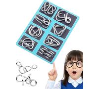 Metal-Montessoris Puzzle Solving - Metal Brain Teaser Puzzle, Metal Wire Puzzle Set, Reverse Thinking Physics Mind Games, Brain Teaser IQ Test for Adults & Kids (A#)
