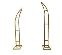 Metal Moon Shape Wedding Arch with Stand, Ideal for Ceremony and Party Decoration