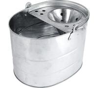 Metal Mop Bucket Durable Heavy Duty Galvanized steel Office Kitchen Bathroom Home Floor Cleaning Trustworthy Usage Capacity 15L