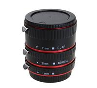 Metal Mount Auto Focus AF Macro Extension Tube Ring Compatible with Canon EOS EF-S Lens 760D 750D 700D 5D Lens Adapter (Color : Schwarz)