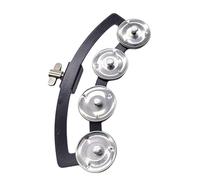 Metal Mountable Music Rhythm Tambourine With Single Row Bells Half Moon Hand Bells Rattle Drum Set Tambourine Easy To Use Adult Drumming Accessory
