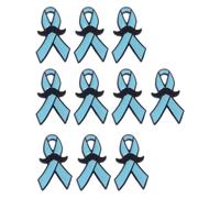 Metal Moustache Design Ribbon Brooch Badge Lapel Pin For Different Ages To Show Support Enhancer Daily Outfit Accessories Pack of 10 Elegant Badge For Women, one size, As described