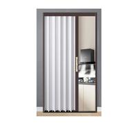 Metal Multifold Accordion Doors Interior Sliding Barn Accordion Doors Aluminum Panels, Indoor/Outdoor Mount for Front Door Replacement(74x80in(191x203cm))