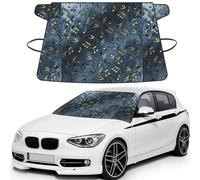 Metal Music Musical Sign, Car Windshield Cover, Protective Windscreen Cover - Snow Ice Sun UV Dust Water Resistant - Fit for Most Cars