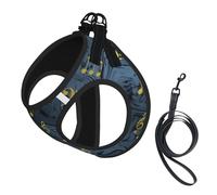 Metal Music Musical Sign,Pet Harness,Adjustable Reflective Dog Harness,Pet Leash Vest,S