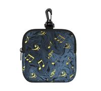 Metal Music Musical Sign, Square Zipper Storage Bag, Neoprene Coin Purse, Small Wallets, Change Pouch, Change Purse