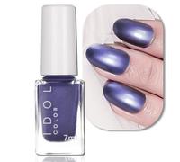 Metal Nail Polish: Mirror Nail Varnish - Violet Glitter, No Chip Long Last, Quick Dry, Non-Toxic & No Lamp Needed, Vegan DIY Nail Art at Home