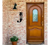 Metal Name Sign,Initial Welcome Letter Monogram Wall Decor,Wall Art Last Name Signs,Garden Door Decor for Outside,Wedding,House Warming Gift,12 inch in Height (Letter J)