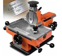 Metal Nameplate Carving Tool, Sign Engraving Machine Semi-Automatic Marking Printer, Dog Tag ID Card Embosser for Small Desktop