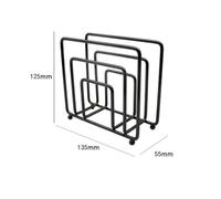 Metal Napkin Holder for Kitchen & Dining Table - Iron Art Modern Vertical Dispenser Organizer, Space-Saving Countertop Stand for Paper or Cloth Nap(Black)