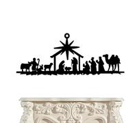 Metal Nativity Set, Rustic Metal Decoration, Christmas Wall Art Nativity Scene, Wall Mounting Nativity Sets for Christmas, Indoor