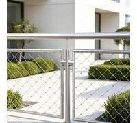 Metal Netting, 304 Stainless Steel Flexible Cable Rope Mesh, Durable Protective Net, Anti-Fall Barrier for Balcony, Versatile for Zoo Fencing and Garden Use-1×7m
