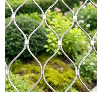 Metal Netting, 304 Stainless Steel Flexible Cable Rope Mesh, Durable Protective Net, Anti-Fall Barrier for Balcony, Versatile for Zoo Fencing and Garden Use-1.5×6m