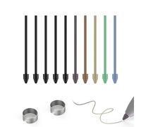 Metal Nibs/Tips Replacement for Samsung Galaxy Tab S9/S9FE+/S9 Ultra/S8/S8+/S8 Ultra/S7/S7 FE/S6/S6 Lite/S22/S23 Ultra S Pen，Plastic + Copper + Titanium Nibs/Tips+Clip + Organizer (5+5 pcs Set)