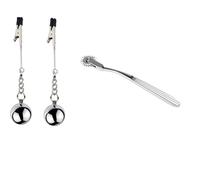 Metal Nipple Clamps Exotics Grips Non-Piercing Nipple Rings Toy & Wartenberg Wheel Bondage Set Couple Spiked Gear BDSM Toy
