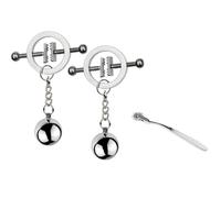 Metal Nipple Clamps Exotics Grips Non-Piercing Nipple Rings Toy & Wartenberg Wheel Bondage Set Couple Spiked Gear BDSM Toy