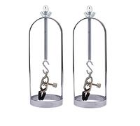 Metal Nipple Toys Adjustable Nipple Play Non Piercing Exotics Novelties Clips Nipple Clamps for Sex Nipple Ring for Couple (D)
