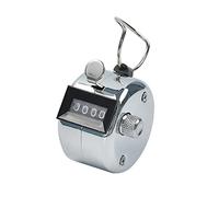 Metal Number Handheld Hand Tally Counter with Base Mount for Sports People Statistics Row Made Clicker