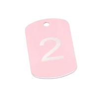 Metal Number Tags, 1-200 Rectangular Aluminum Plate Personalized Customized Keyring Club ID Card Anti-Lost(Pink,100 200)