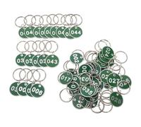 Metal Number Tags 100pcs Key Ring Labels Number Plates Luggage ID Tags Keyring Label Hotel Room Holders Baggage Tag (Number 1-200) for Organization(100-200)
