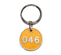 Metal Number Tags 100pcs Metal Numbered Tag with Key Ring Aluminium Sequential Numbers Digital Label Gym Sauna Club ID Card Series Tags 1-200 for Dormitory Keys(Yellow,1-100)