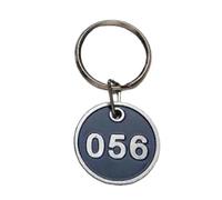 Metal Number Tags 100pcs Metal Numbered Tag with Key Ring Aluminium Sequential Numbers Digital Label Gym Sauna Club ID Card Series Tags 1-200(Blue,1-100)