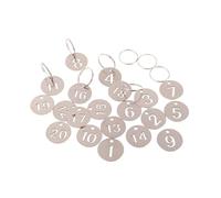 Metal Number Tags 100Pcs Stainless Steel Number Plate Key Label Tags 1-100 Chain Labels Round Rings Suitcase Identifiers Hanging Keys Numbered for Organization