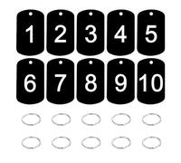 Metal Number Tags Aluminium Numbers Plates Tags 1-200 Metal Storage Luggage ID Key Ring Labels Tag Keychain Digital NamePlate for Dormitory Keys(100-200)