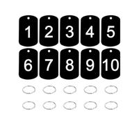 Metal Number Tags, Aluminium1-200 Metal Storage Luggage ID Key Ring Tag Name Keychain Digital NamePlate(1 100)