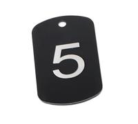 Metal Number Tags Number Tag 1-200 Rectangular Aluminum Plate Personalized Customized Keyring Club ID Card Anti-Lost Series Keychain for Dormitory Keys(Black,1-100)