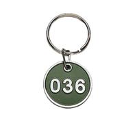 Metal Numbered Tag with Key Ring Aluminium Sequential Numbers Disc Baggage Checkroom Locker Gym Sauna Club for Office(Green,1-50)