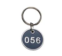 Metal Numbered Tag with Key Ring Aluminium Sequential Numbers Disc Baggage Checkroom Locker Gym Sauna Club(Blue,1-100)