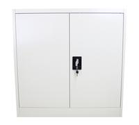 2 Doors Filing Cabinet Lockable Metal Office Storage Unit 90cm Flatpack File