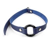 Metal Open Mouth Oral Gag O Ring Full Silicone Head Harness Straps Couples Slave BDSM Adult Games Sex Products for Women Gay Sex Toys Women Blue One Size