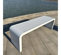 Metal Outdoor Bench - Durable and Stylish Seating for Garden, Porch, and Park - Functional Black Park Bench for Outside Use