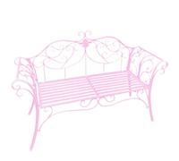 Metal Outdoor Bench with Backrest & Armrests - Stylish Patio Park Bench for Garden, Lawn, Balcony & Indoor Use - Available in 15 Colors (Color: K)