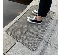 Metal Outdoor Entrance Door Mat, Waterproof, Odorless, Easy to Clean, All-Weather Outdoor Heavy Duty Scraper Door Mats for The Front Door of The House，18.5x31inch