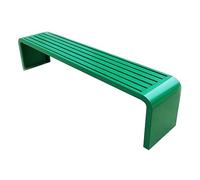Metal Outdoor Garden Bench, Backless Patio Seating for 2-3 People, Ideal for Lawn & Indoor Use, Green 59.1in Park Couch, Durable Furniture for Gardens & Patios