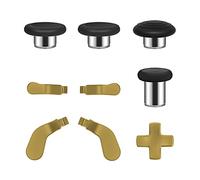 Metal Paddles Accessories for Xbox Elite Controller Series 2 Core, Thumbsticks Replacement Parts for Elite Series 2 Controller, Component Pack Includes Replacement Joysticks, D-Pad & Paddles(Gold)