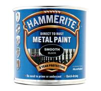 Smoothrite Black Direct TO Rust Gloss Paint 250ml Tin Black 250ml