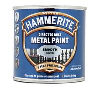 Hammerite Direct to Rust Metal Paint - Smooth Silver Finish 750ML
