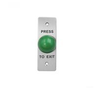 Metal Panel Mushroom Head Button for Access Control System Exit Switch Heavy Duty Steel NO Output 12V DC Wall Mount 11.5cm