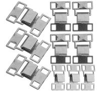 Metal Pant Hooks and Bar Fasteners 10 Sets Silver Sewing