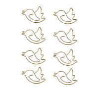 Metal Paper Clip Holder Bookmarks Pin Birds Paper Clips Shaped Mini Clips for Metal Binders File Clips Bookmark Clip Pack of 8 Gold Pieces