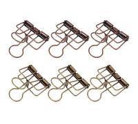 Metal Paper Clips 6 Pcs Iron Retro File Clips for Papers
